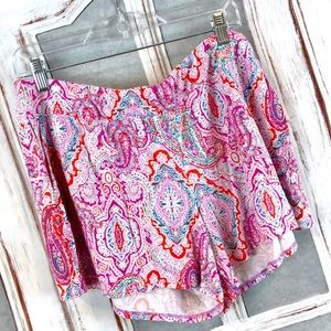 Soma XL Colorful Paisley Pajama Shorts